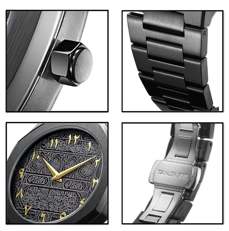 Hot Selling Stainless Steel Japanese Quartz Men Arabic Number Watch