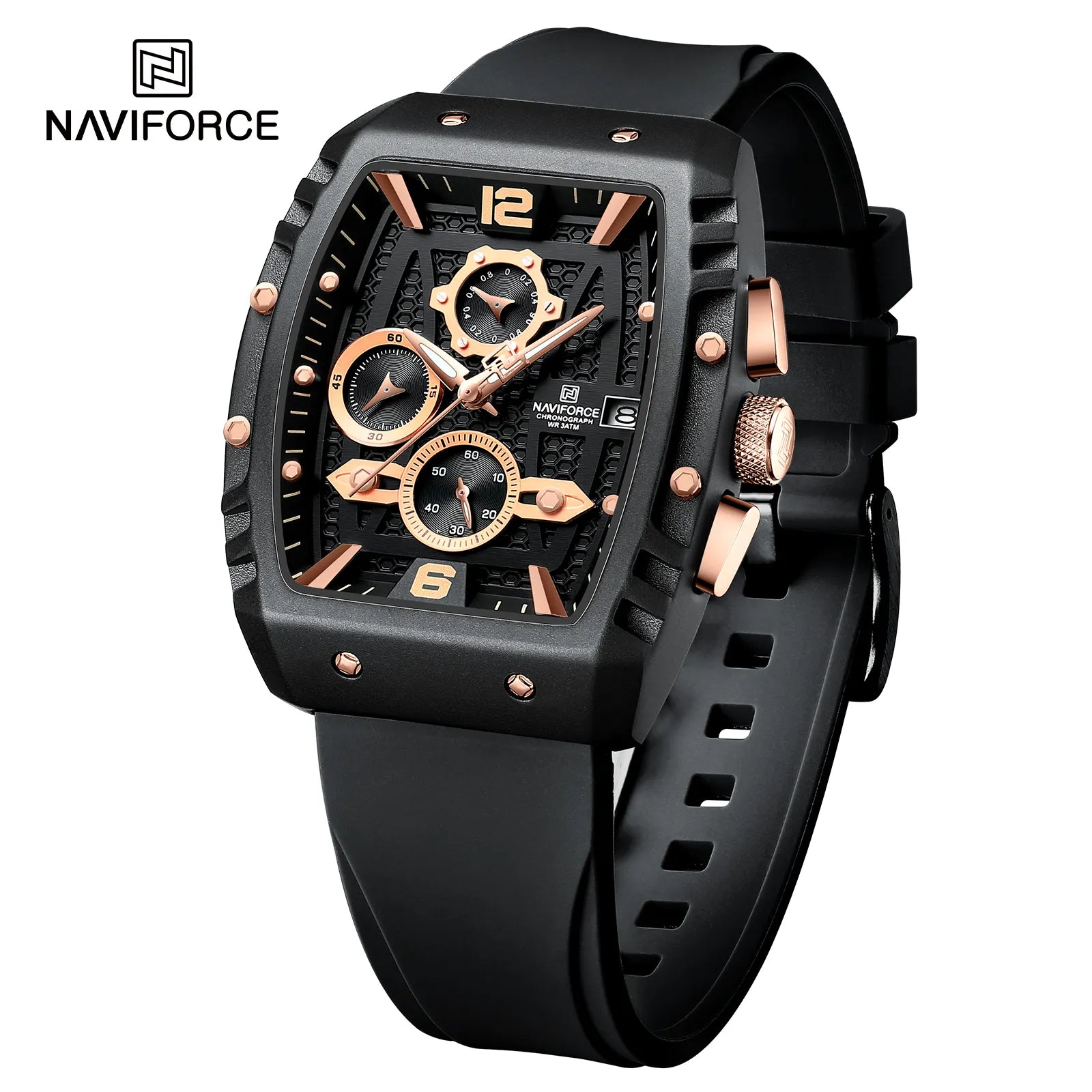 Naviforce NF8025 Men's Sport Quartz Analog Digital Watch
