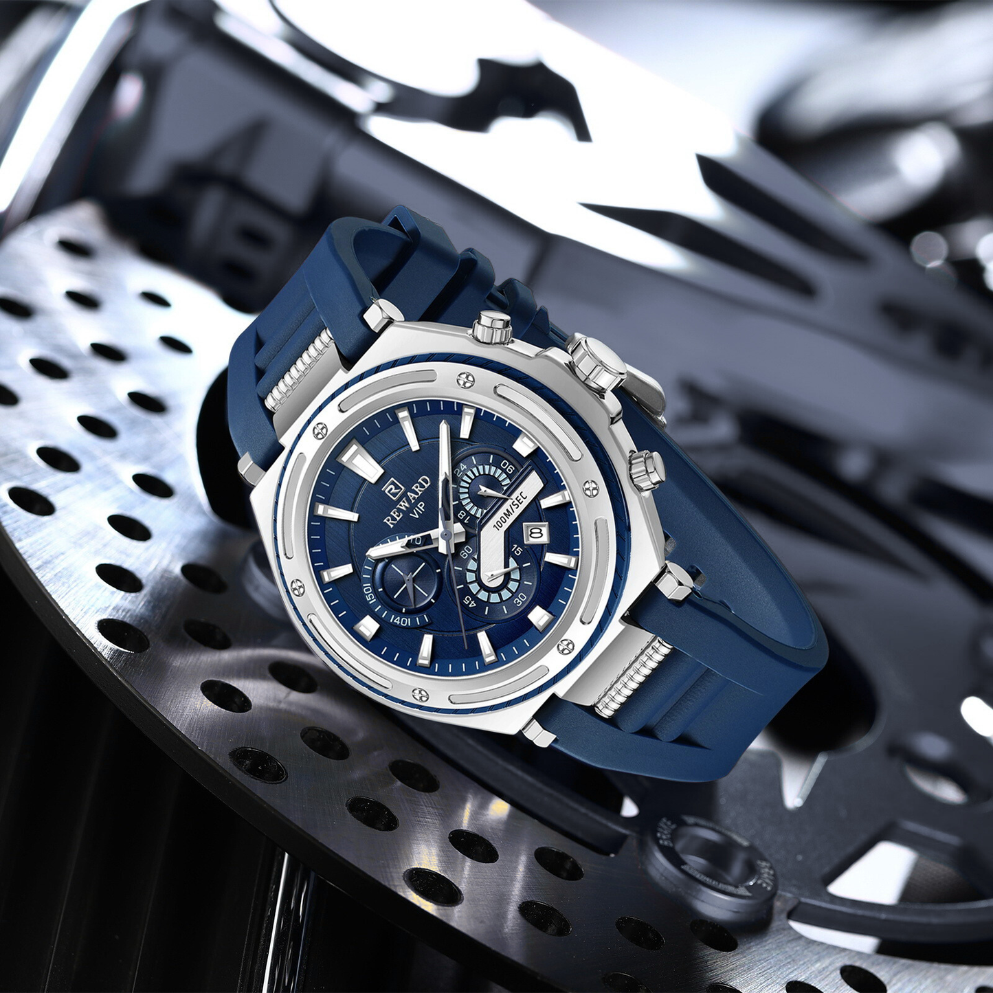 Reward VIP Chronograph Watch for Men's غیرفعال ساعت مچی مردانه اورجینال سه موتور فعال کرنوگراف رنگ ثابت و ضد اب ریوارد Reward ارسال رایگان
