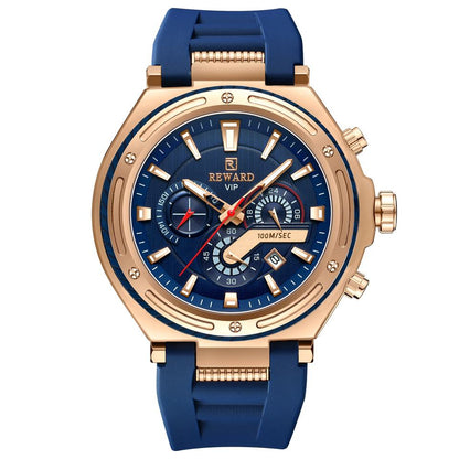 Reward VIP Chronograph Watch for Men's غیرفعال ساعت مچی مردانه اورجینال سه موتور فعال کرنوگراف رنگ ثابت و ضد اب ریوارد Reward ارسال رایگان