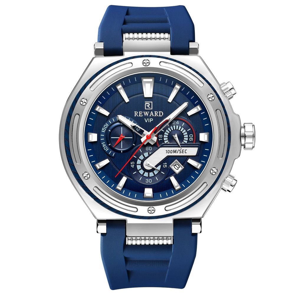 Reward VIP Chronograph Watch for Men's غیرفعال ساعت مچی مردانه اورجینال سه موتور فعال کرنوگراف رنگ ثابت و ضد اب ریوارد Reward ارسال رایگان