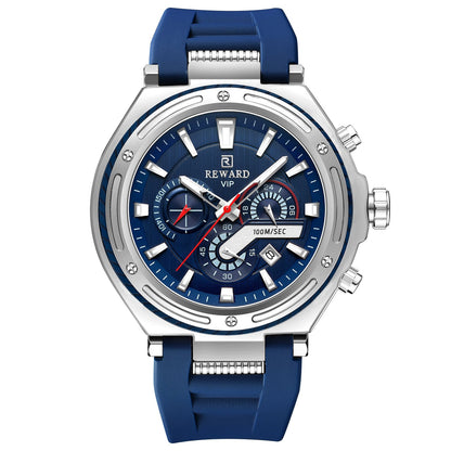 Reward VIP Chronograph Watch for Men's غیرفعال ساعت مچی مردانه اورجینال سه موتور فعال کرنوگراف رنگ ثابت و ضد اب ریوارد Reward ارسال رایگان