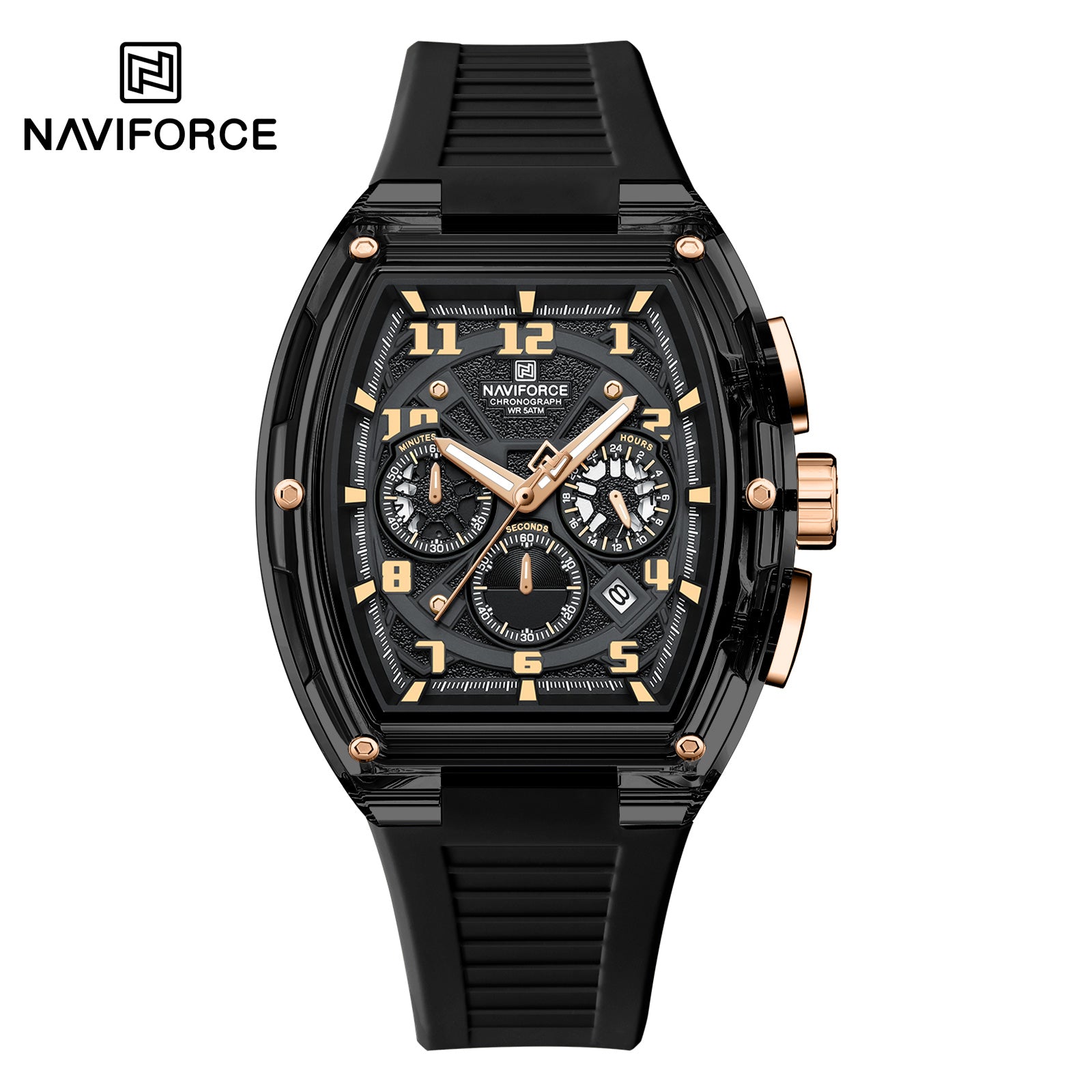 Naviforce NF6118 Men's Chronograph Silicone Strap Quartz Watch