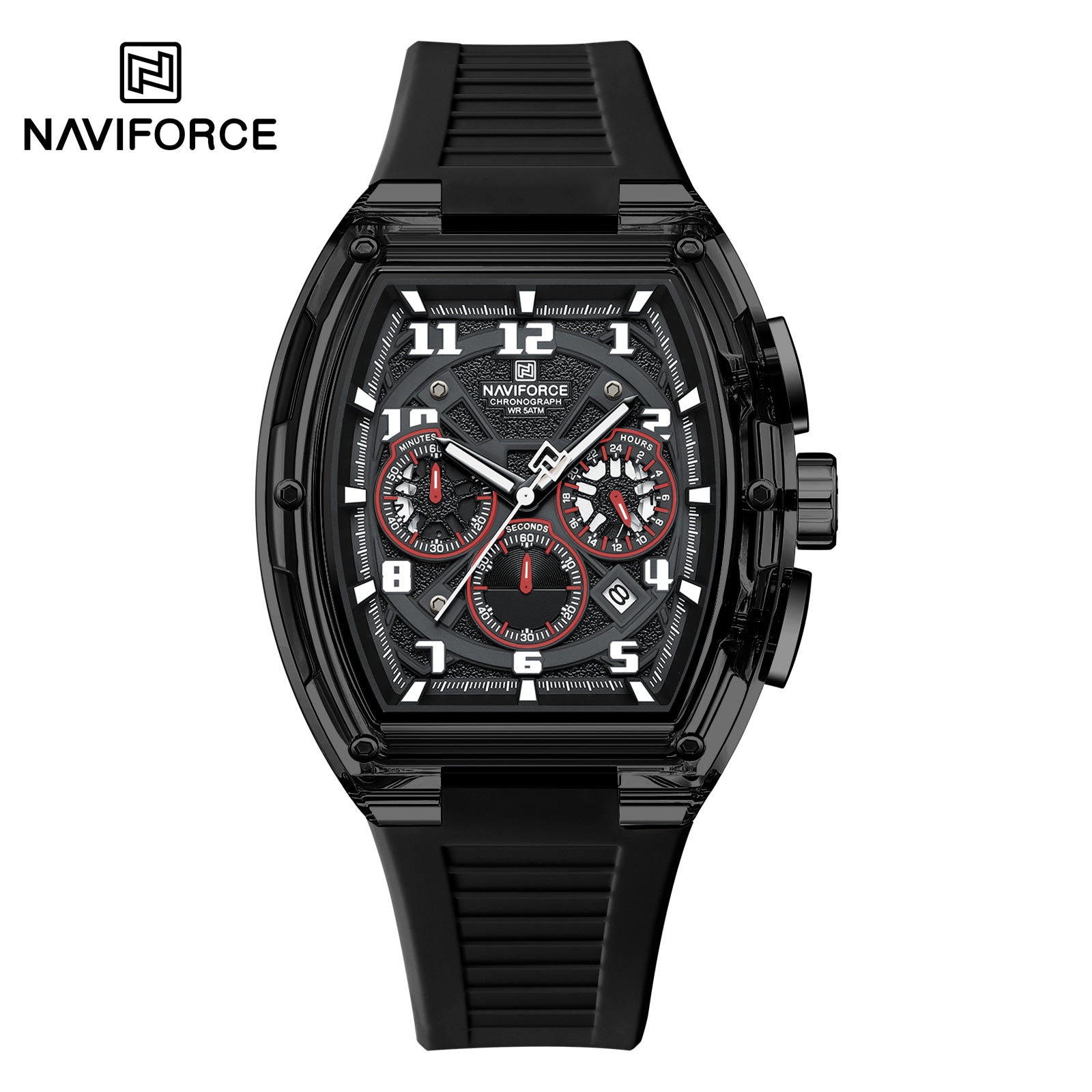 Naviforce NF6118 Men's Chronograph Silicone Strap Quartz Watch