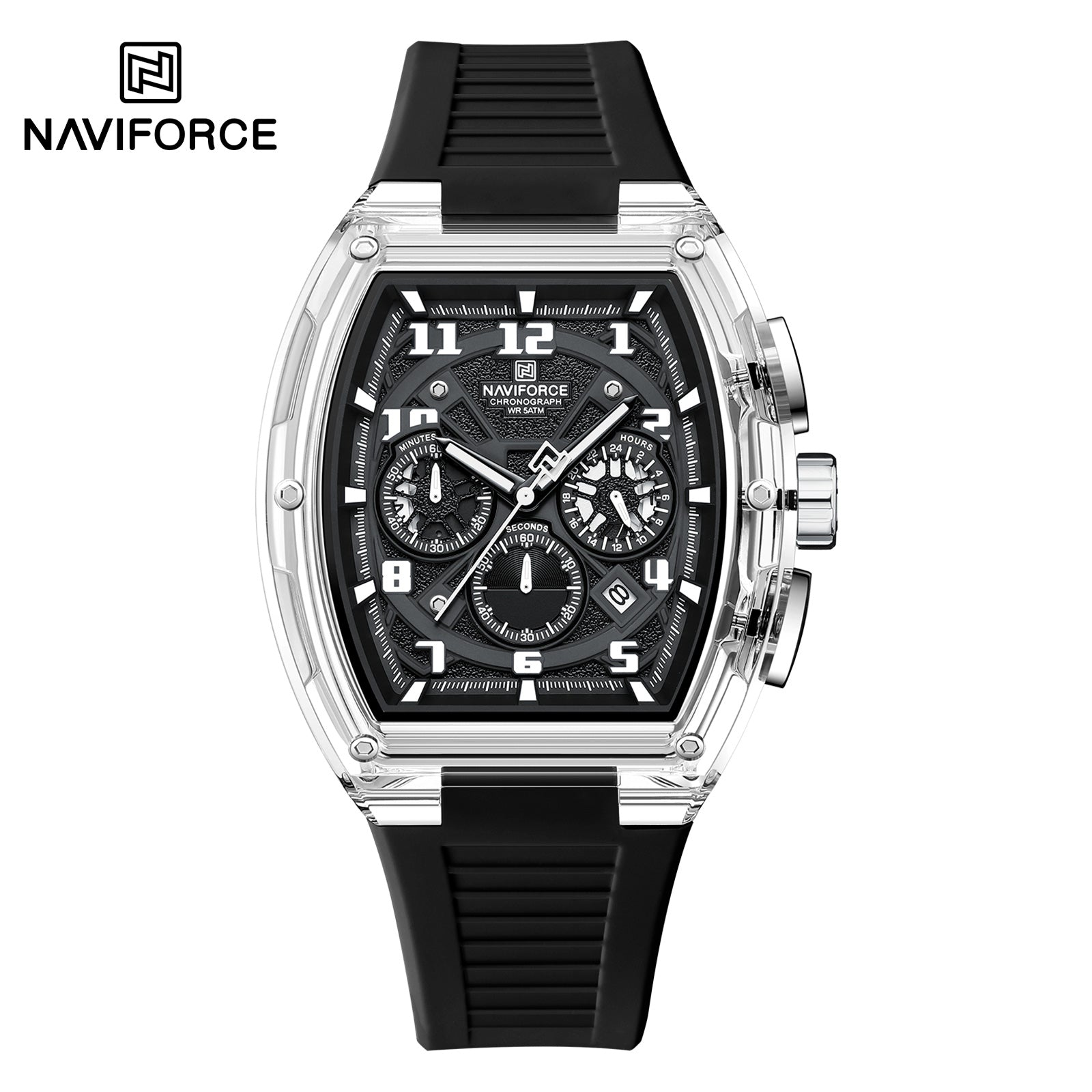 Naviforce NF6118 Men's Chronograph Silicone Strap Quartz Watch