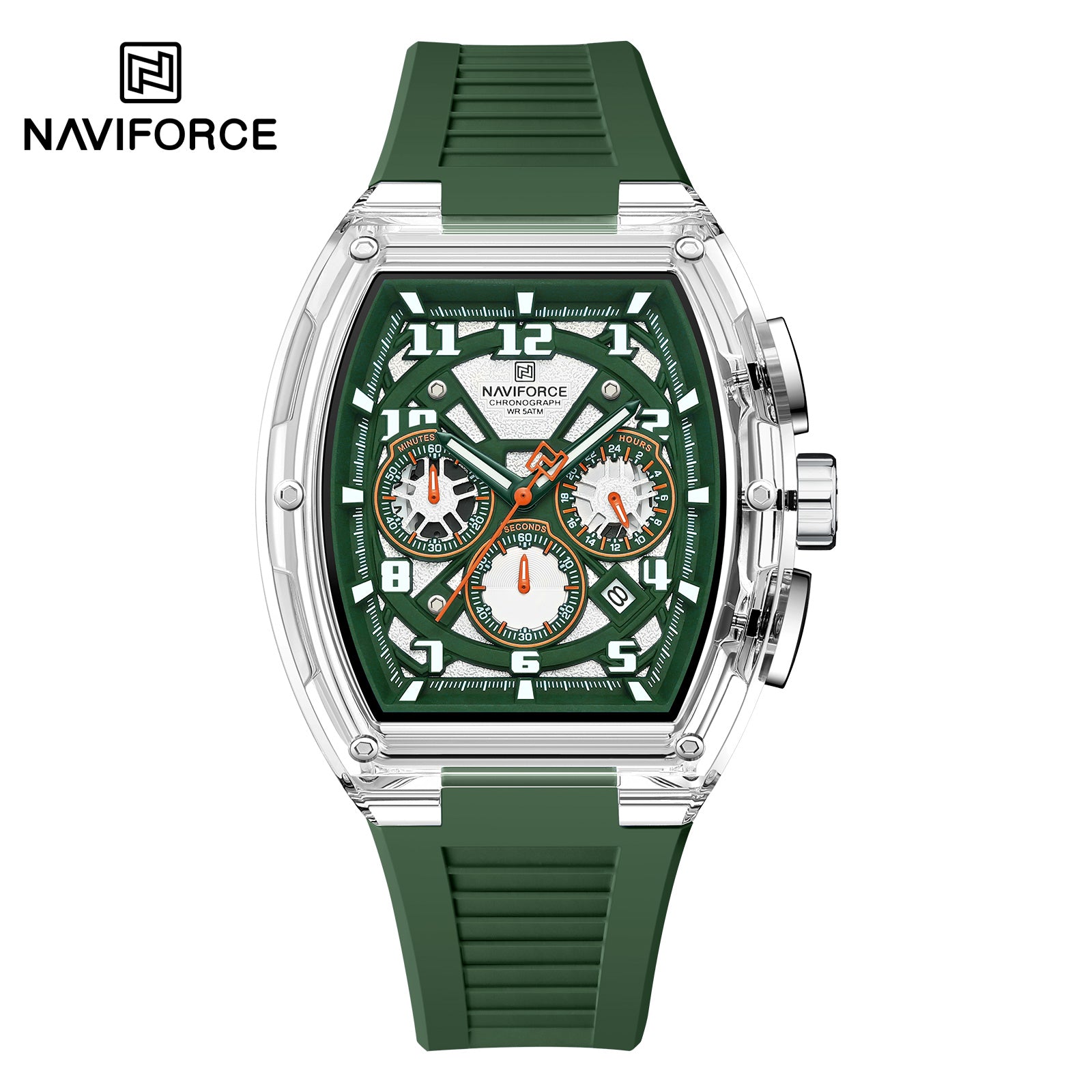 Naviforce NF6118 Men's Chronograph Silicone Strap Quartz Watch